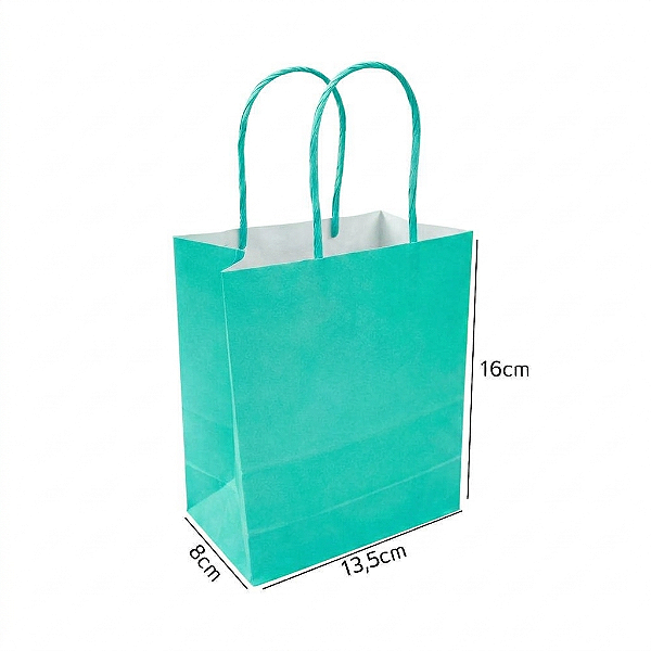 Sacola de Papel Agua Marine Mini 13,5x8x16