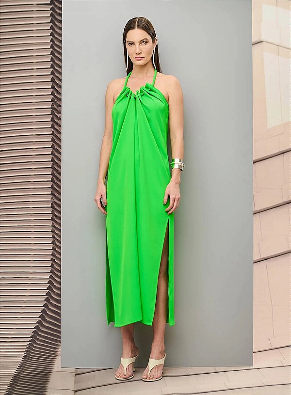 Vestido Verde Frente Única