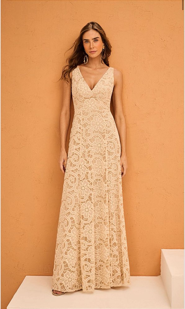 VESTIDO RENDA FLORES