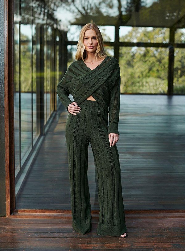 CALCA PANTALONA TRICOT VERDE LIVAS