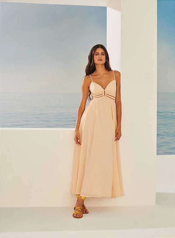 Vestido Longo Em Chiffon