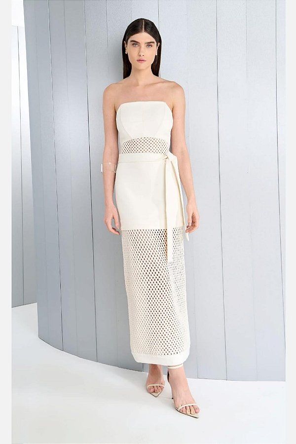 VESTIDO LONGO DETALHE CROCHET