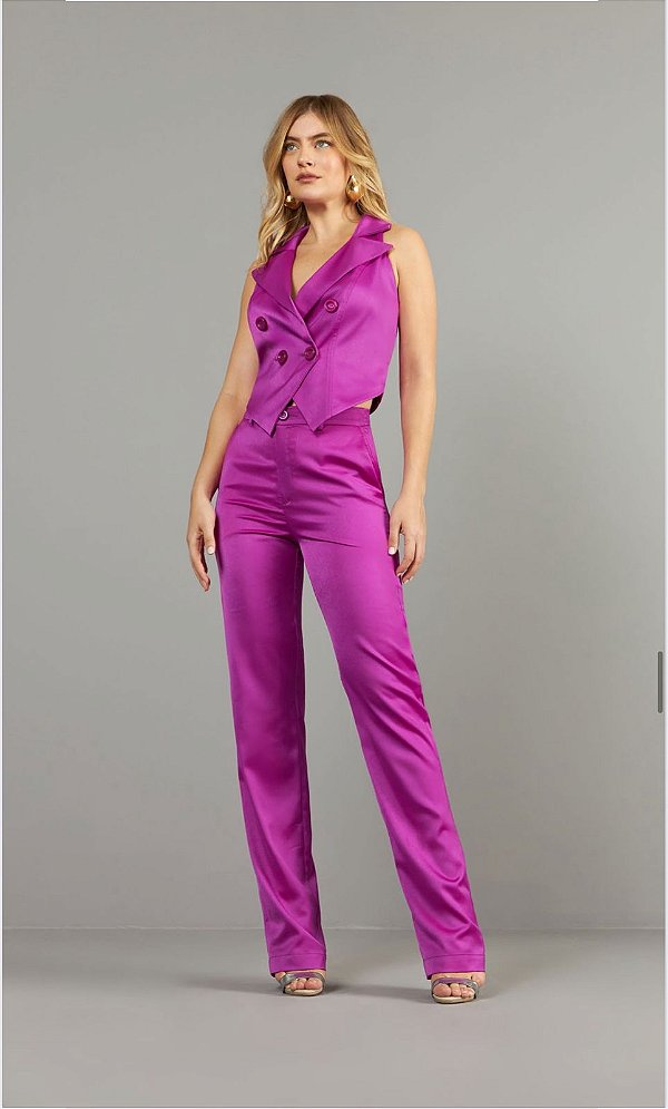 CONJUNTO COLETE E CALÇA FAIXA LATERAL