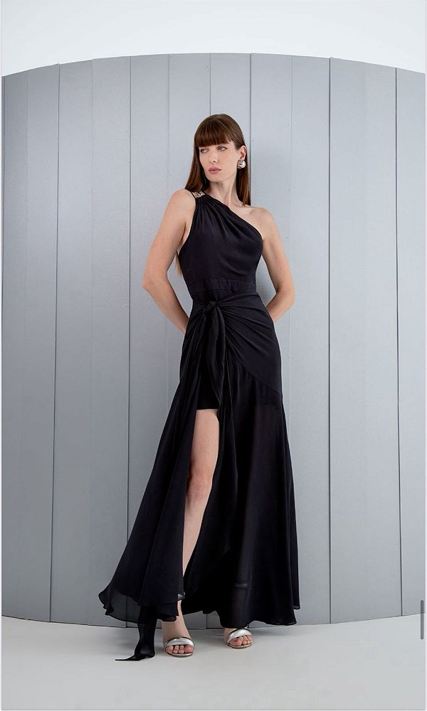 VESTIDO  OMBRO SO SAIA NÓ