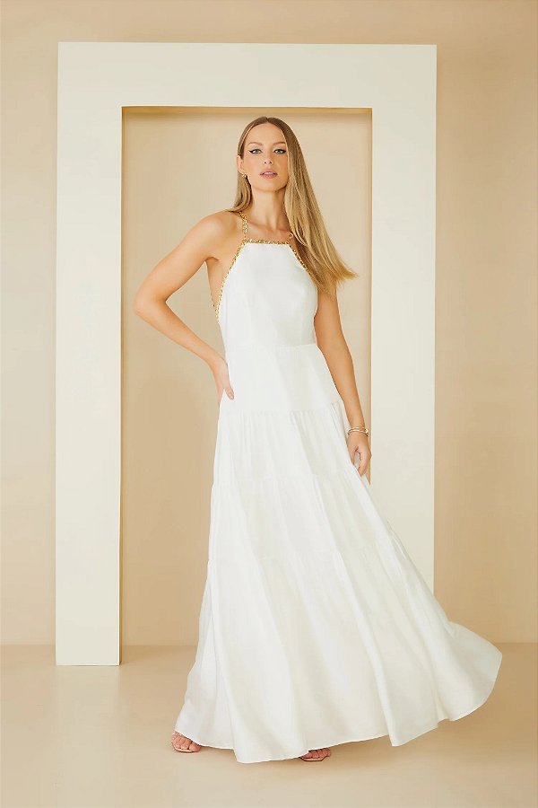 Vestido Longo Correntes