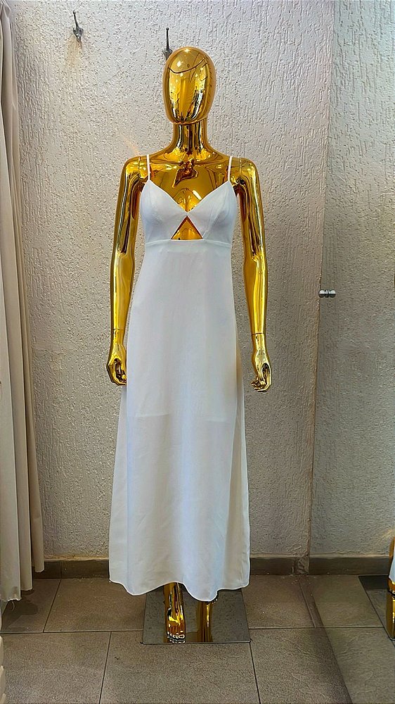 VESTIDO DECOTE GEOMETRICO