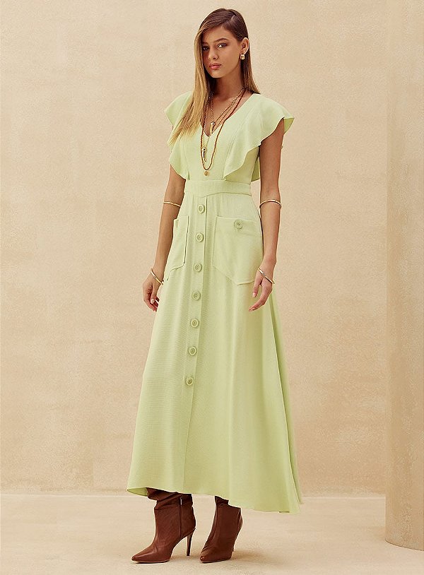 VESTIDO MIDI BOTÕES