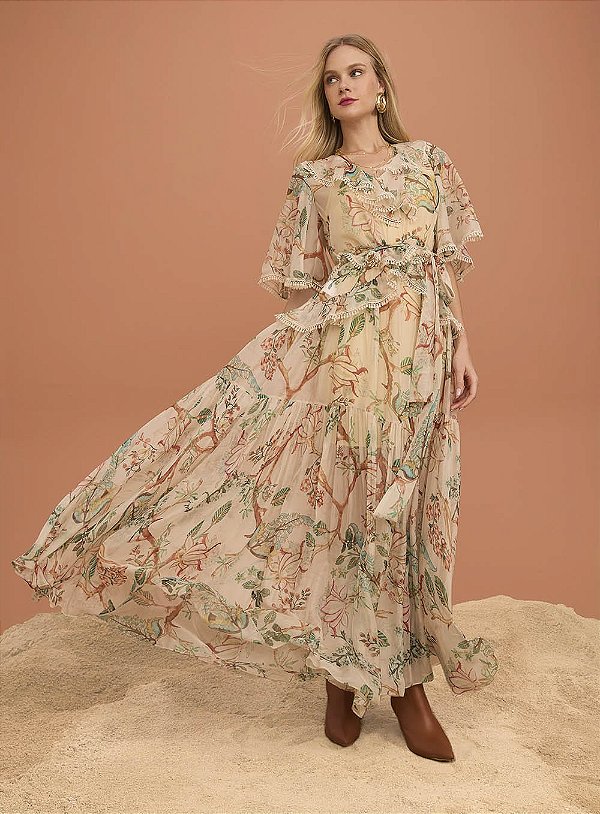 VESTIDO LONGO FLORAL