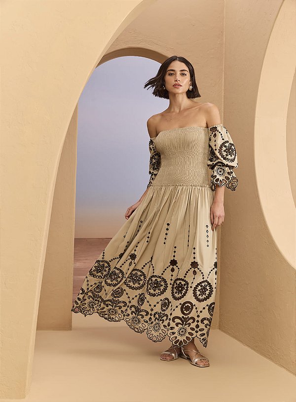 VESTIDO MIDI CORPO LASTEX