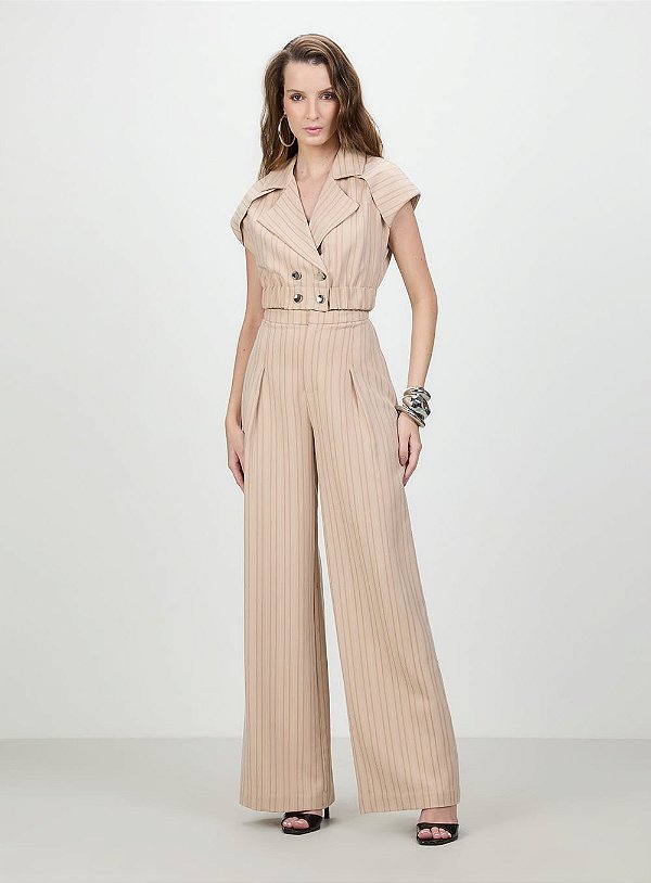 CONJUNTO BLUSA E CALÇA STRIPE