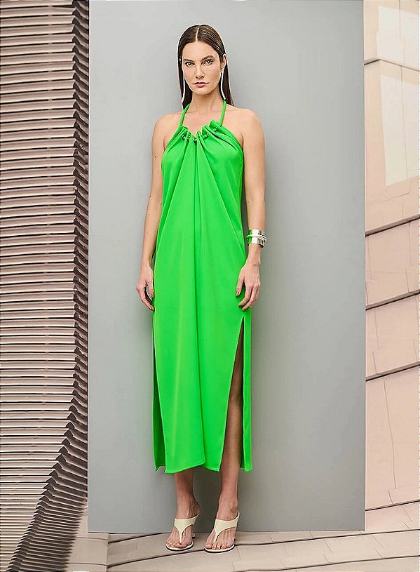 Vestido Verde Frente Única