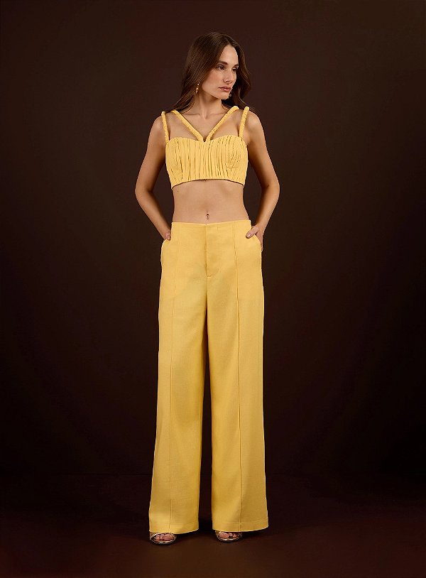 Conjunto Top E Calça Pantalona