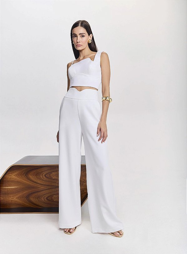 Conjunto Top E Calça Alfaiataria Wave