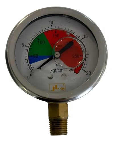 Manômetro 300lbs Com Glicerina Caixa Inox-76586