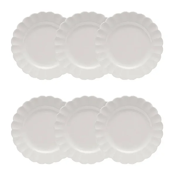 Jogo de 6 Pratos Sobremesa 22 cm Cerâmicas Gomes