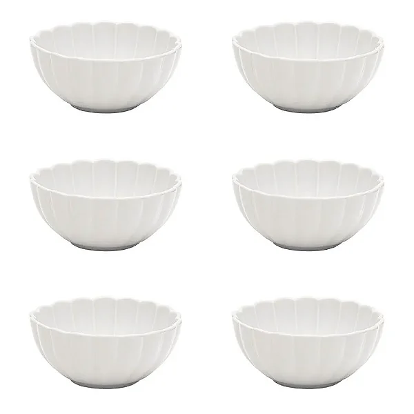 Jogo de 6 Tigelas Sobremesa 12cm Flora Camélia