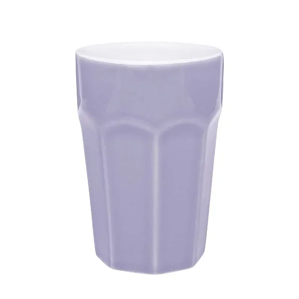 Copo Grande 300 Ml Branco/Lilás