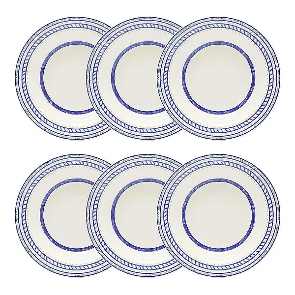 Jogo de 6 Pratos Fundos 21,5 Cm Donna Grano