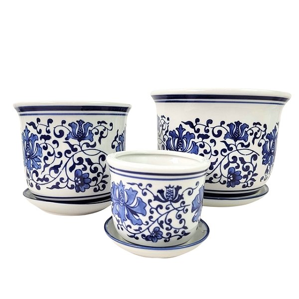 Vaso Decorativo Cachepot Arabesco Cerâmicas Gomes