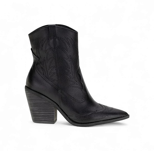 BOTA FEMININA COUNTRY TEXANA PRETA