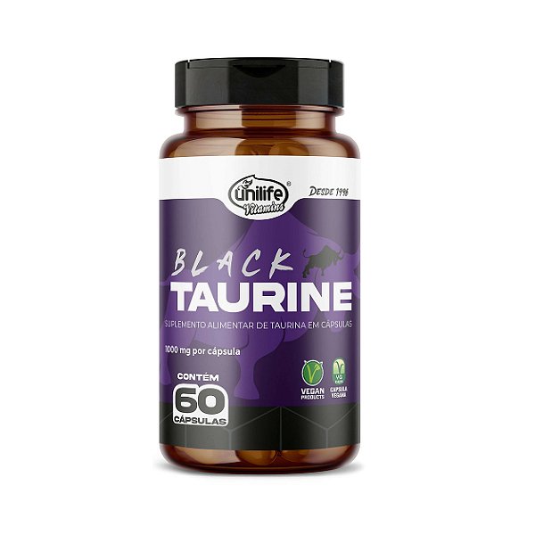 Black Taurine 60 cápsulas 1000 mg | Unilife