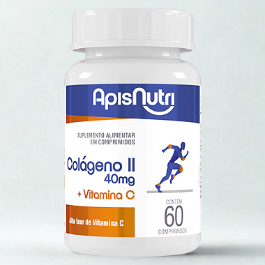 Colágeno Tipo II + Vitamina C 500mg 60 Comp ApisNutri