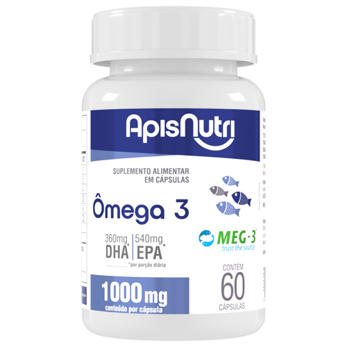 Óleo De Peixe (Ômega 3) 1000mg 60Cáps Apisnutri