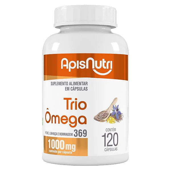 Trio Ômega 3-6-9 1000 mg – 120 Cápsulas – ApisNutri