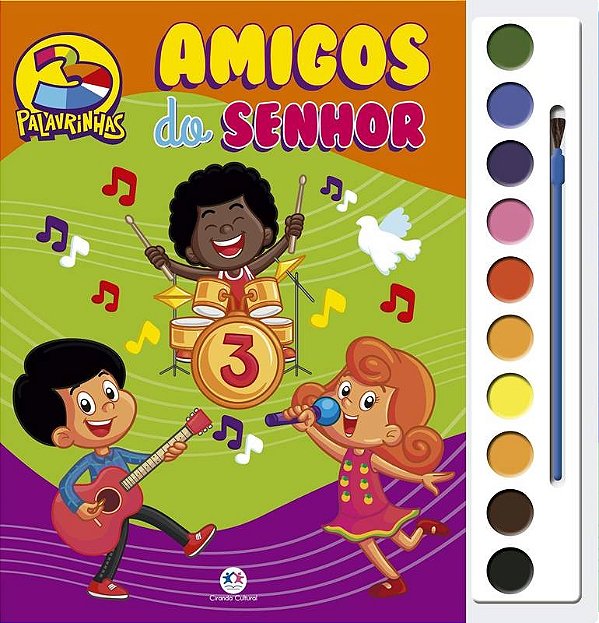 3 palavrinhas - Amigos do Senhor - Livro com aquarela