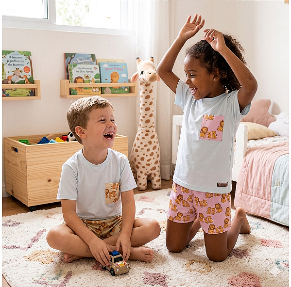 Pijama Infantil Cristão (Dia a dia) - leão