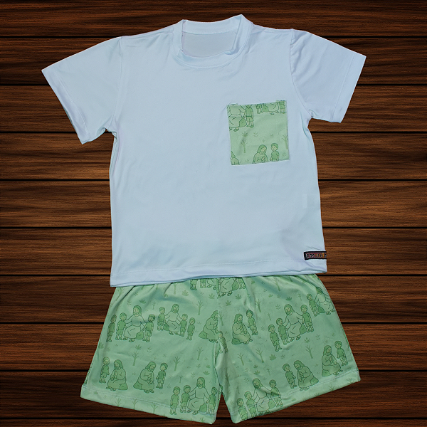 Pijama Infantil Cristão (Dia a dia) - jesus