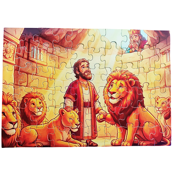 Quebra-cabeça - Daniel e os leões - 60 Pç