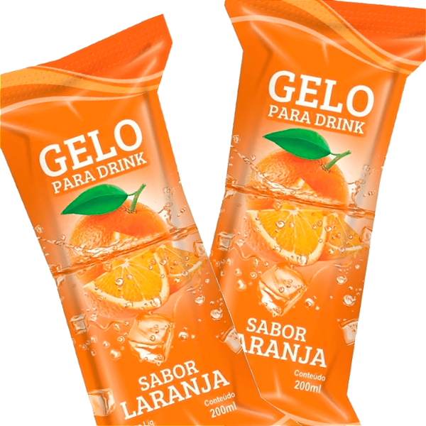 Saco BOPP Perolizado 9,5x21 - GELO LARANJA - 04 Pct (800 Unid.)