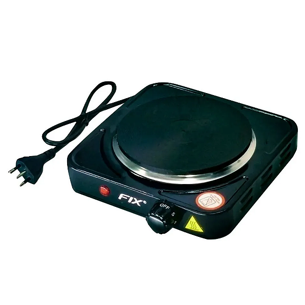 FOGAO ELETRICO PORTATIL 1 BOCA DISCO 220v PRETO