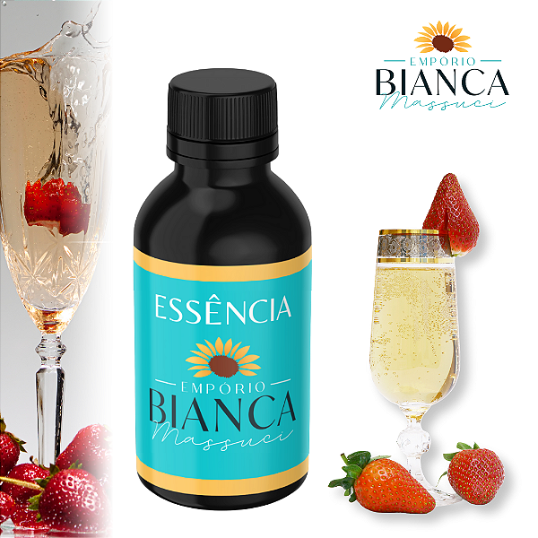 Essência para sabonete Lipossolúvel 100ml - Morango com Champagne