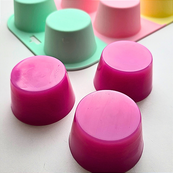 MOLDE FORMA DE SILICONE REDONDO 6 CAV  23 X 16 CM