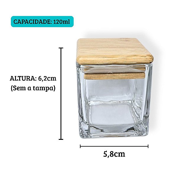 Porta vela quadrado 6x6
