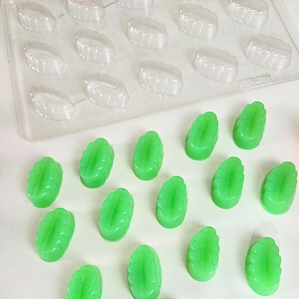 Molde de acetato - Mini folha