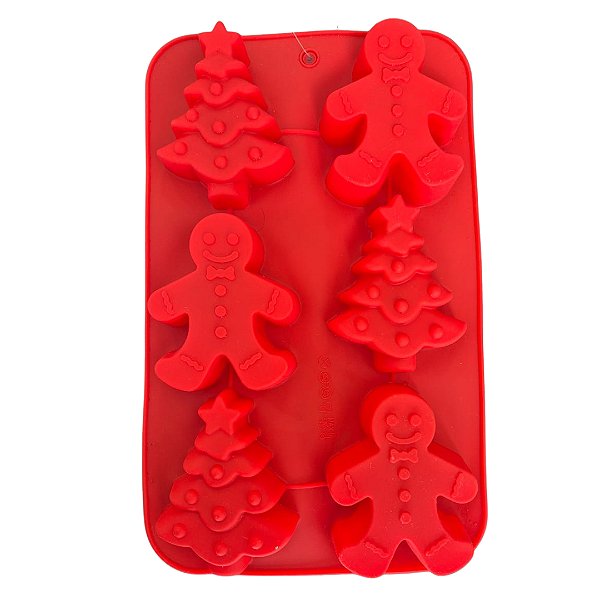Molde de silicone Natal c/ 6 cavidades