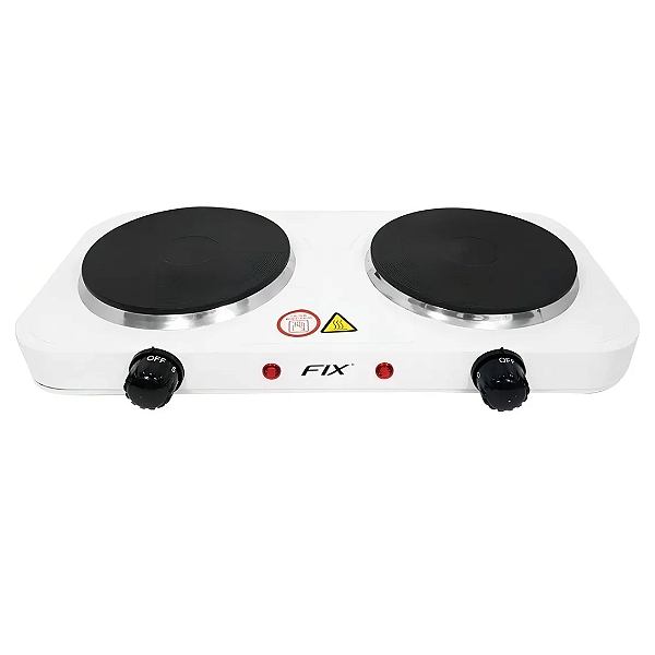FOGAO ELETRICO PORTATIL 2 BOCAS DISCO 220v BRANCO