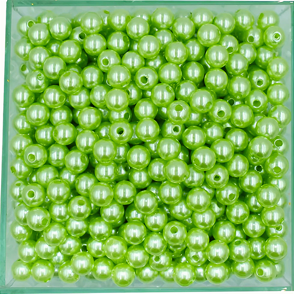 Pérola Cor Verde - Pacote com 25 un