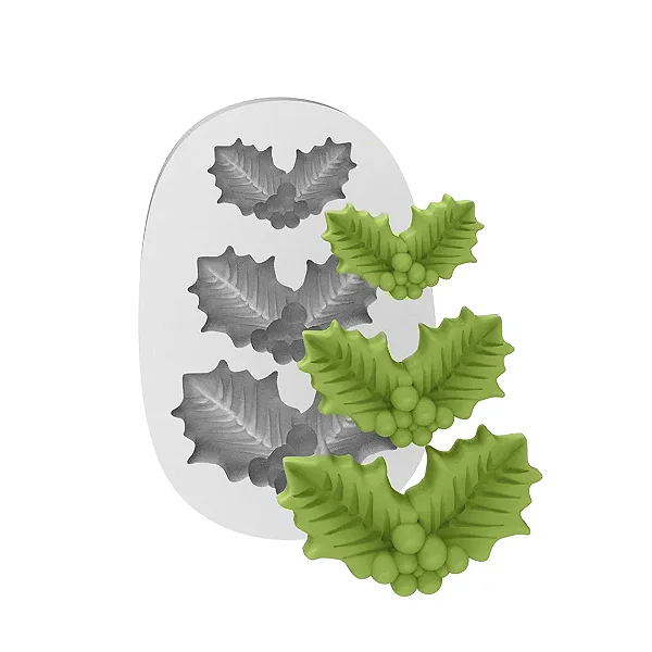 Molde de Silicone Azevinho