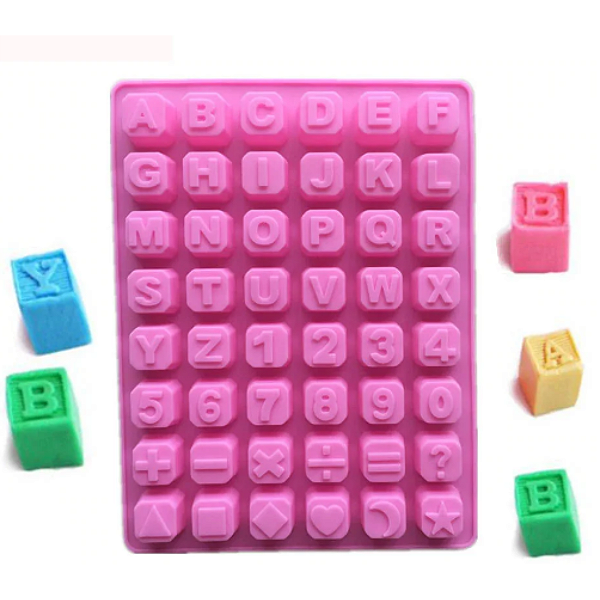 Forma de Silicone Molde Alfabeto Letra Número