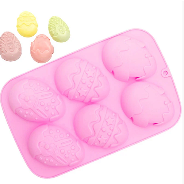 Forma de Silicone Molde Ovos de Pascoa