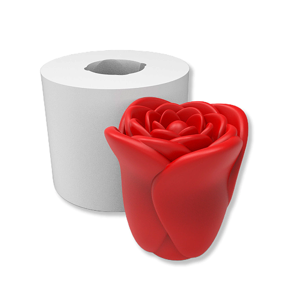 Molde de Silicone Botao de Rosa