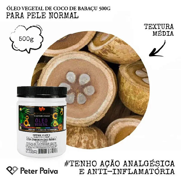 Óleo Vegetal de coco Babaçu - 500 g