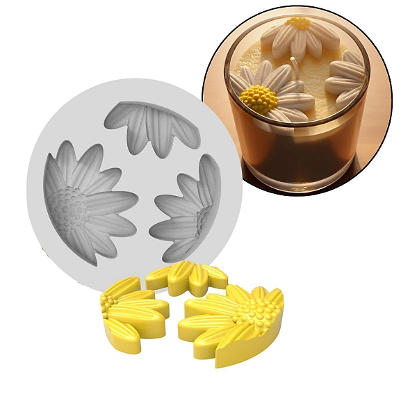 Molde de Silicone Margarida Bipartida