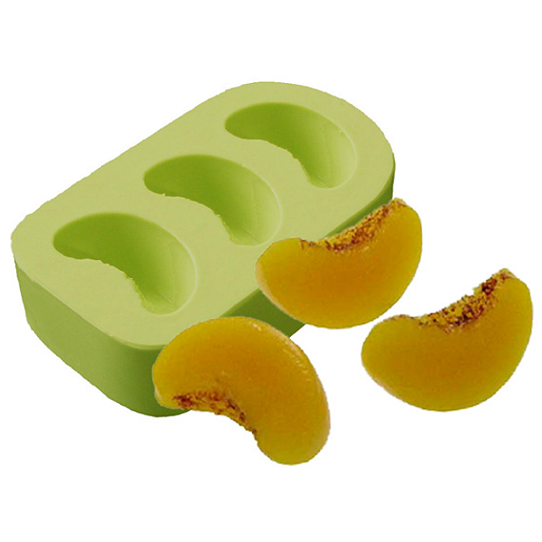 Molde de silicone Pêssego Fatiado 3cav