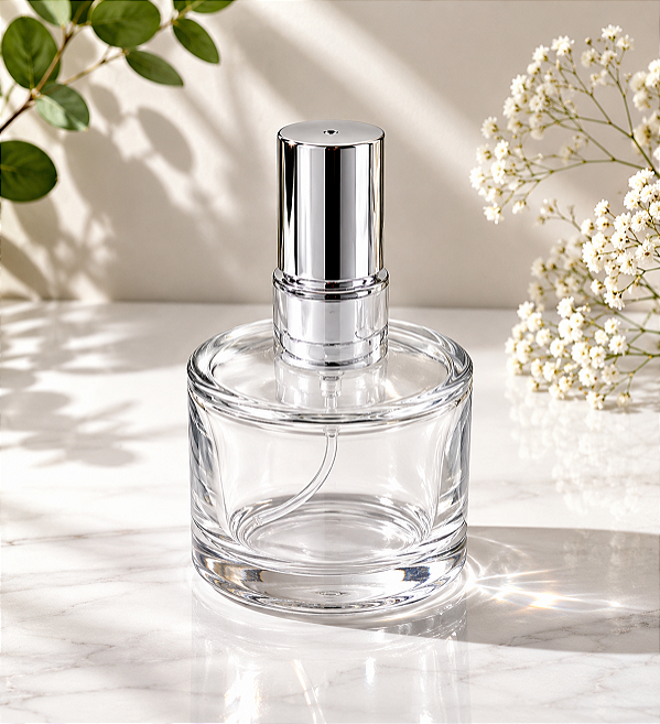 Frasco p Perfume - tp prata - 60 ml