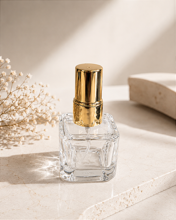 Frasco p perfume tp dourada - 35 ml